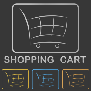 Picture of multiple shopping carts, links to retailmenot.com